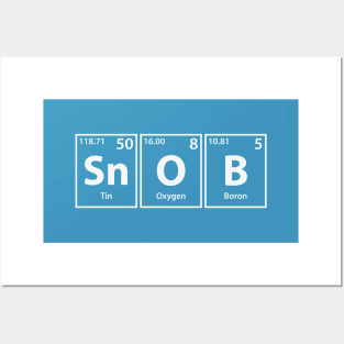 Snob (Sn-O-B) Periodic Elements Spelling Posters and Art